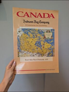 Hudson's Bay Company Canada Map Poster - Yellow & Blue
